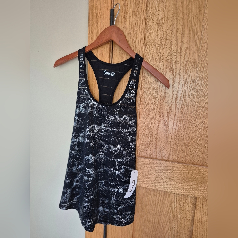 Fila Black and White Patterned Tank Top